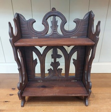 Usado, Prateleiras de madeira dobráveis ornamentadas vintage, rack de especiarias, prateleira, estilo Floresta Negra comprar usado  Enviando para Brazil