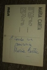 MARIA CARTA AUTOGRAFO CON DEDICA  SU VERSO DI CARTOLINA comprar usado  Enviando para Brazil