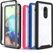 Capa telefone à prova de choque + protetor de vidro temperado para LG Journey Lte/Aristo 4 comprar usado  Enviando para Brazil