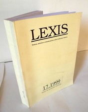 Lexis 17.1999.rivista poetica usato  Bologna