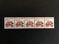 Selos dos EUA, Scott # 1898A, PNC5 # 3, diligência, etiqueta manchada "relâmpago", sem marca de charneira comprar usado  Enviando para Brazil