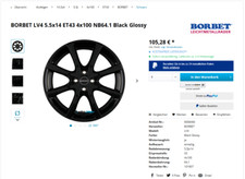 Borbet lv4 5x14 gebraucht kaufen  Gunzenhausen