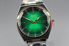 [Não usado] CITIZEN Q&Q QB78-422 relógio masculino de quartzo mostrador verde dourado do Japão comprar usado  Enviando para Brazil