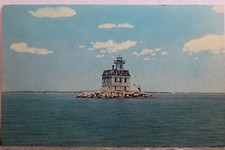 Cartão postal antigo vintage com vista para cartão New York NY Long Island histórico Light House comprar usado  Enviando para Brazil