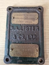 Old engine plate for sale  KENDAL