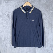 BOSS Hugo Boss Black Label 'Plisy' Koszulka polo z długim rękawem Męska Duża, używany na sprzedaż  Wysyłka do Poland