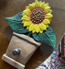 Sunflower hook wooden for sale  UK