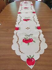 Embroidered apples table for sale  West Bend