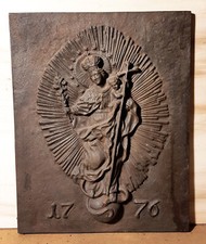Antike gusseiserne kaminplatte gebraucht kaufen  Viersen
