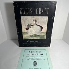 Vintage 1937 CHRIS CRAFT Catálogo de Folheto de Barcos a Motor com Lista de Preços, 37 Pgs, RUIM comprar usado  Enviando para Brazil