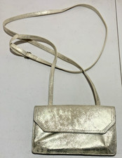 Bolsa carteira HOBO metálica dourada couro mini tiracolo alça ajustável comprar usado  Enviando para Brazil