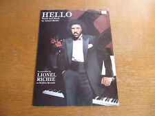 LIONEL RICHIE - HELLO - ORIGINAL UK SHEET MUSIC (SOUL D), usado comprar usado  Enviando para Brazil