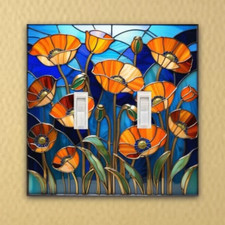 Vitral Poppy Field interruptor de luz placas tampa de tomada balancim decoração para casa comprar usado Vitral Poppy Field interruptor de luz placas tampa de tomada balancim decoração para casa comprar usado  Enviando para Brazil