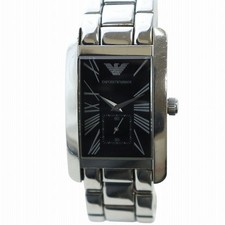 Relógio de quartzo Emporio Armani AR-0156 mostrador preto quadrado logotipo prata c China usado, usado comprar usado  Enviando para Brazil