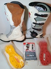 Pacote de botas de motocicleta SIDI Vortex com solas externas extras - Tamanho EUA 10 - EUR 44 comprar usado  Enviando para Brazil