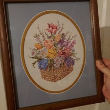 Vintage basket flowers for sale  Stockbridge