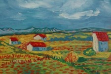 nowy obraz olejny new oil painting landscape pejzaż contemporary art, używany na sprzedaż  PL