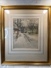 Antique colored etching for sale  Raleigh
