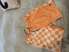 Shorts Rusty Board laranja quadriculado tamanho XL surfista comprar usado  Enviando para Brazil