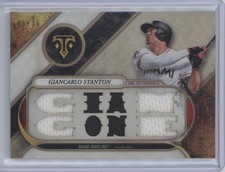 Usado, 2017 TOPPS TRIPLE THREADS RELÍQUIAS GIANCARLO STANTON 06/36 MIAMI MARLINS #TTR-GT3 comprar usado  Enviando para Brazil
