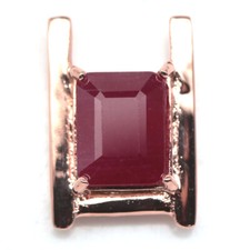 Prata esterlina 925 folheada a ouro 18K 9 x 11 mm. Pingente de rubi vermelho comprar usado  Enviando para Brazil