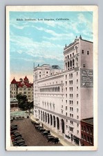 Usado, Cartão postal antigo vintage Los Angeles CA-Califórnia, Instituto Bíblico, carros de época comprar usado  Enviando para Brazil