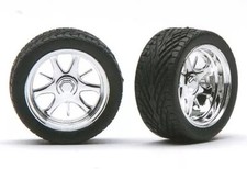 Usado, Rodas “Daggers” cromadas 1/24 conjunto de 4 especificações com detalhes de pneus comprar usado  Enviando para Brazil