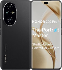 Honor 200 Pro 5G 12GB 512GB Dual SIM Odblokowany smartfon Czarny - wersja brytyjska na sprzedaż  Wysyłka do Poland