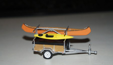 Remolque para canoa y kayak diorama diecast escala 1/64 luz verde suelto segunda mano  Embacar hacia Mexico