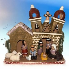 Handcrafted nativity terracott for sale  Irvine