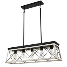 Farmhouse rectangular chandeli for sale  Ashford