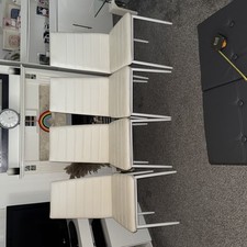 white x 4 chairs dining for sale  UXBRIDGE
