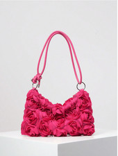 Elegante bolsa de ombro padrão floral rosa para festa de casamento jantar carteira clutch comprar usado  Enviando para Brazil