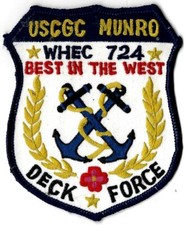 CORTADOR DA GUARDA COSTEIRA DOS EUA MUNRO WHEC-724 MELHOR DO CONVÉS OESTE FORÇA PATCH MILITAR comprar usado  Enviando para Brazil