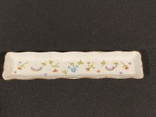 Bandeja de porcelana vintage porcelana óssea pino prato bugiganga flores retangular, usado comprar usado  Enviando para Brazil
