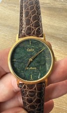 Usado, Extremamente Raro Eska St. Moritz Moss Agate Dial - Relógio Vintage Mostrador de Pedra comprar usado  Enviando para Brazil