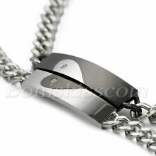 Casais personalizado gravura grátis personalizado faça você mesmo amor coração quebra-cabeça pulseira corrente comprar usado  Enviando para Brazil