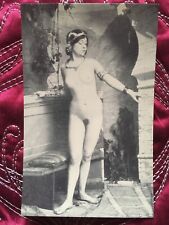 Używany, Vintage Naga dama Risque Naga edwardiańska Francuska Dama Pocztówka CARTE POCZTALE na sprzedaż  Wysyłka do Poland