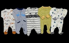Lote de pijama bebê menino recém-nascido Carter's algodão irmãozinho com zíper dorminhoco pacote comprar usado  Enviando para Brazil