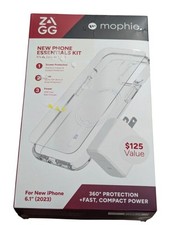 Kit W5-O Zagg mophie Essentials capa Crystal Palace + carregador 30W iPhone 15  comprar usado  Enviando para Brazil