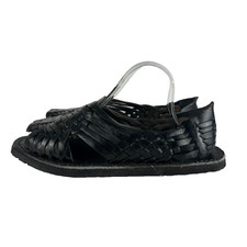 Sandálias masculinas Valencia Imports 9,5 couro preto sola de pneu casual tradicional comprar usado  Enviando para Brazil