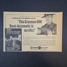 1961 Crosman Hahn CO2 Gás BB Pellguns Estampa Vintage Ad Presley O'Gren Police comprar usado  Enviando para Brazil