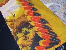 Usado, Tecido Vintage Cowboy Indian Days Pano Raro Wesco Realtex Dreamcatcher 42"22" comprar usado  Enviando para Brazil