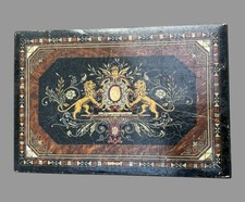 Escrivaninha de viagem vitoriana antiga vintage decorada com tinteiro comprar usado  Enviando para Brazil