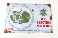 Placa de sinalização esmaltada vintage GEM AC motores elétricos publicidade colecionável EB218 comprar usado Placa de sinalização esmaltada vintage GEM AC motores elétricos publicidade colecionável EB218 comprar usado  Enviando para Brazil