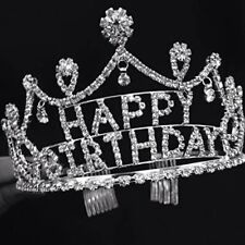 Tiara feminina de aniversário coroa strass cristal rainha princesa festa coroa comprar usado  Enviando para Brazil