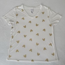 Usado, Camiseta Feminina Mickey Mouse Estampa Dourada e Branca Manga Curta Grande, Disney comprar usado  Enviando para Brazil