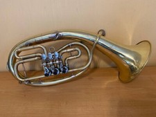 Alto Wind Bronze Alt Horn Instrumento Musical URSS Soviético Antigo 3 Válvulas Vintage Raro, usado comprar usado  Enviando para Brazil