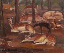 Cuadro Francés Enmarcado Arte de Animales Pintura Español Mateo Hernandez Gamo comprar usado  Enviando para Brazil