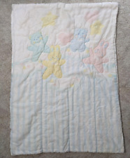 Edredom berço acolchoado listrado vintage Health-tex coelhinhos pastel ursos, usado comprar usado  Enviando para Brazil